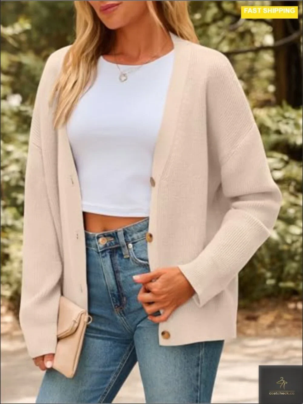 Oversized Lightweight Cardigan Sweater Open Front V-Neck Long Sleeve Knitwear
